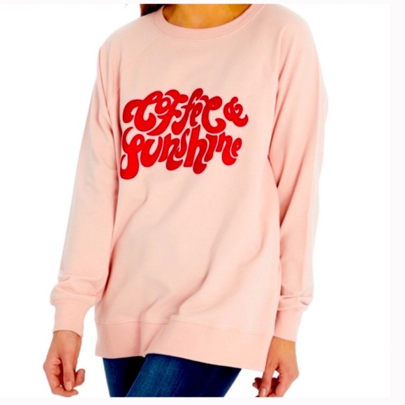 Wildfox Tops - Wildfox Coffee and Sunshine Graphic Sweatshirt